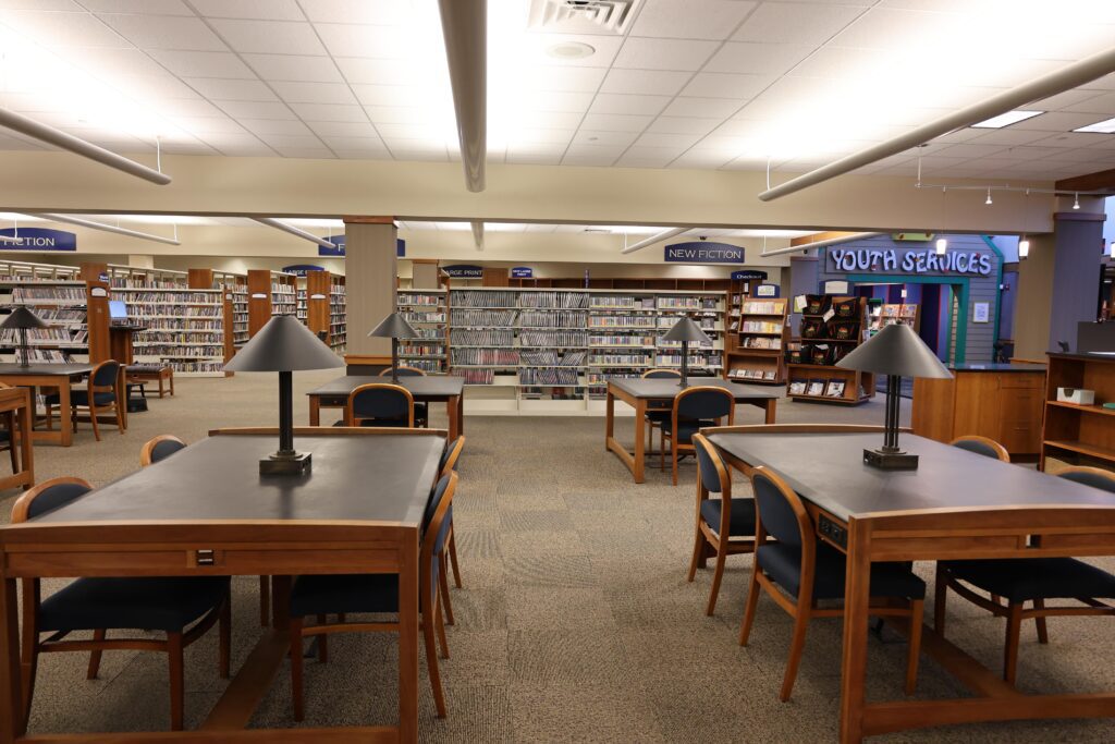 Tables at the adult section