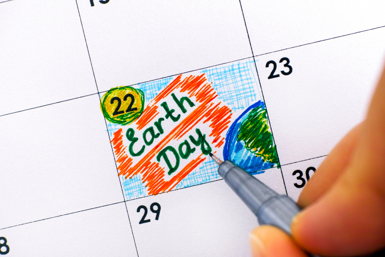 earth day on a calendar