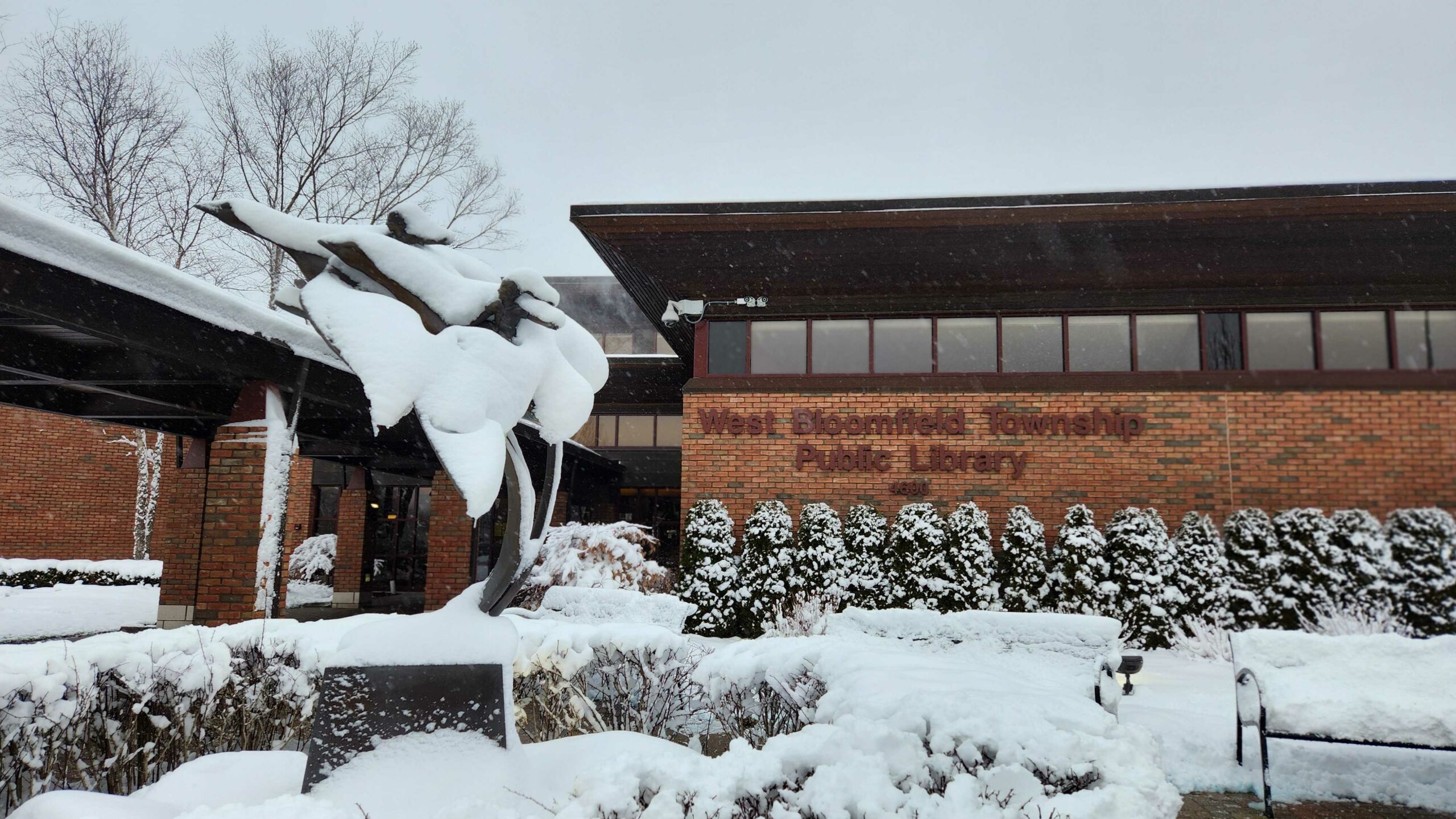 The Main Library during snowy weather