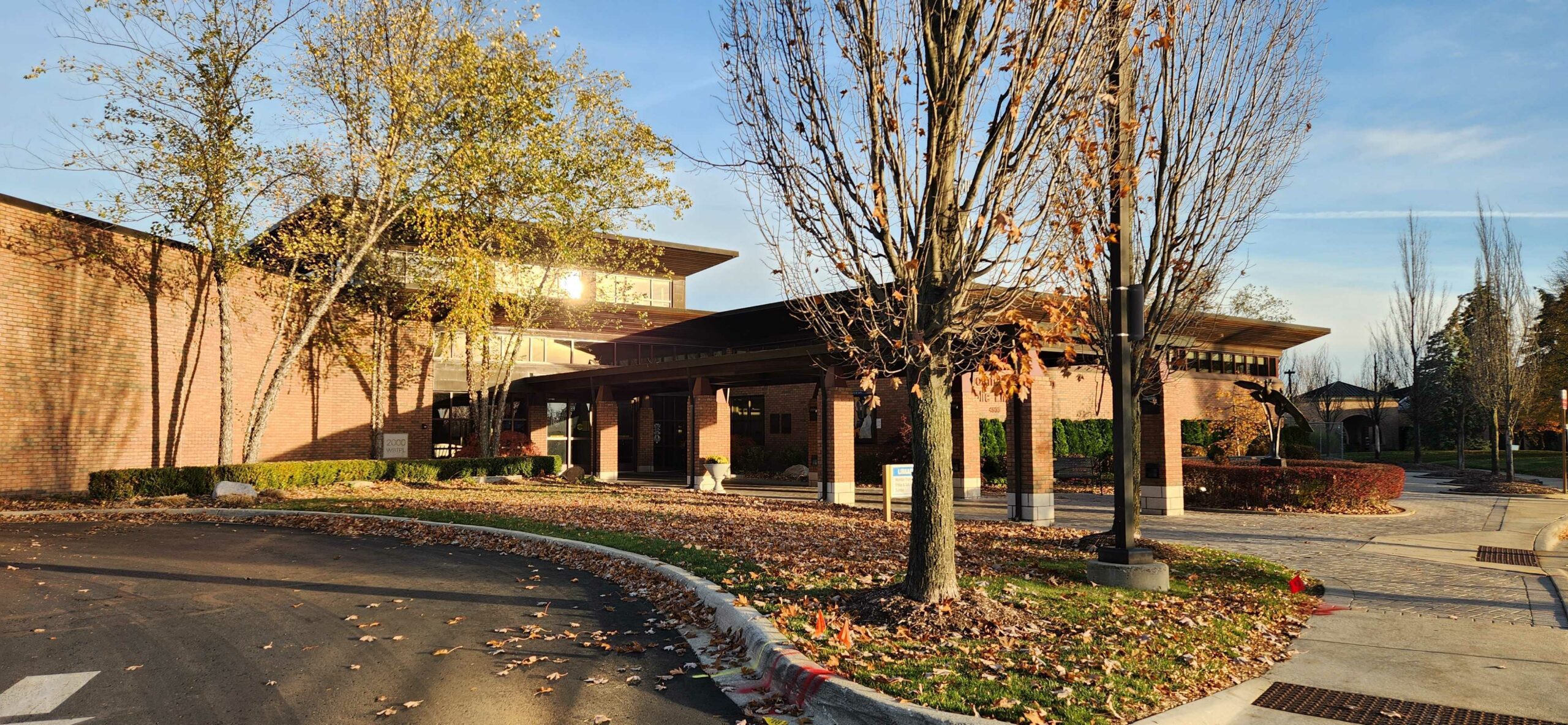 The Main Library Building in Fall