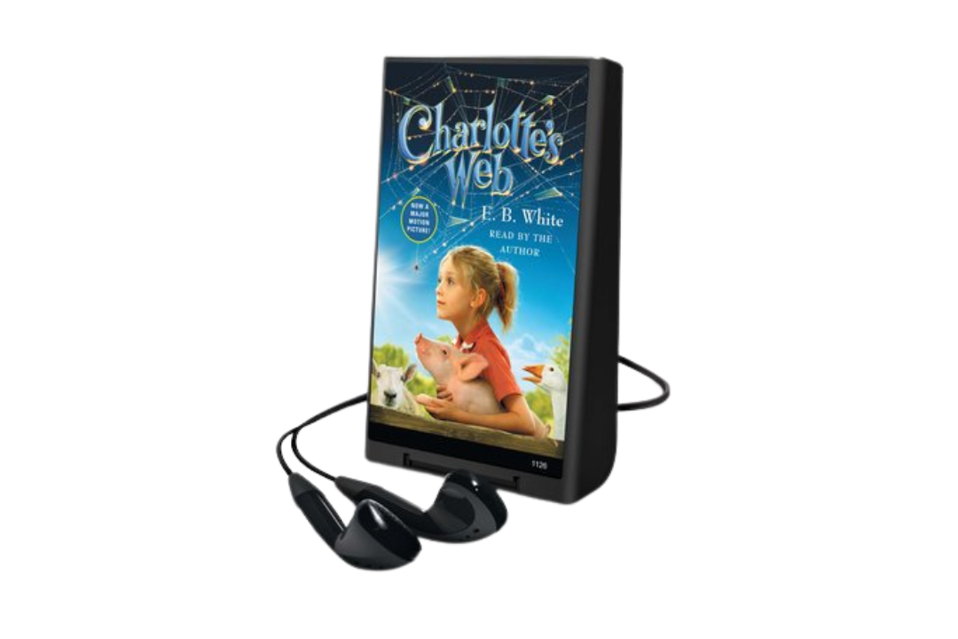 Charlotte's Web box with earbuds