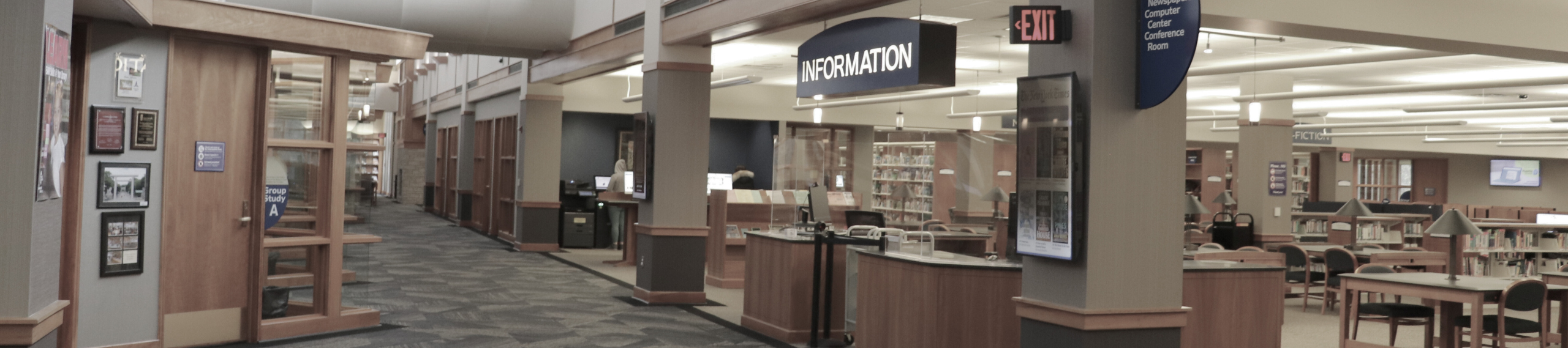 information desk at the main library