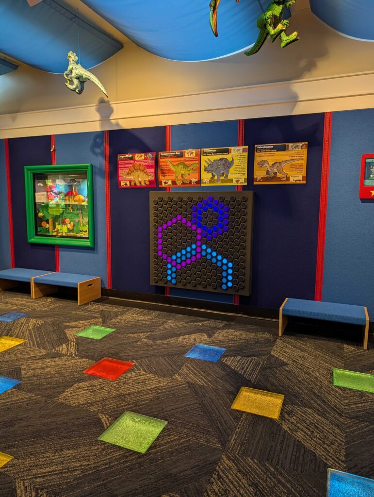 Interactive light wall in the Youth Room of the Main Library