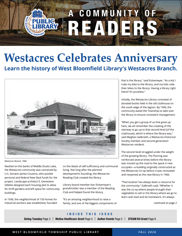 Fall 2026 Newsletter front page